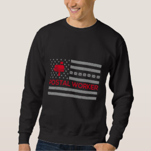 Sudadera Costum de portador de correo con bandera estadouni
