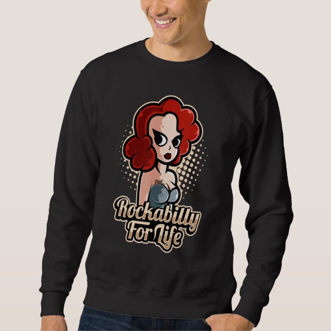 Sudadera Costuma De Hop De Calzado Rockabilly Para La Vida  (Anverso)