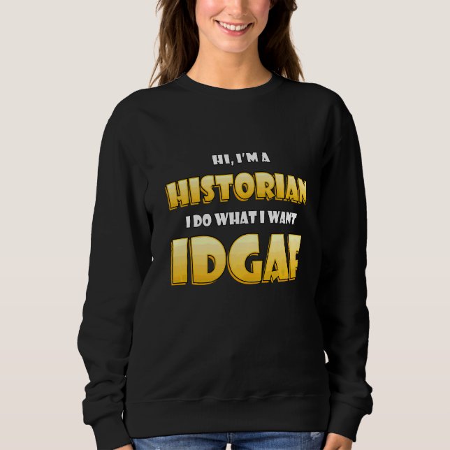 Sudadera Costuma Historiadora Para Experto Histórico Clásic (Anverso)