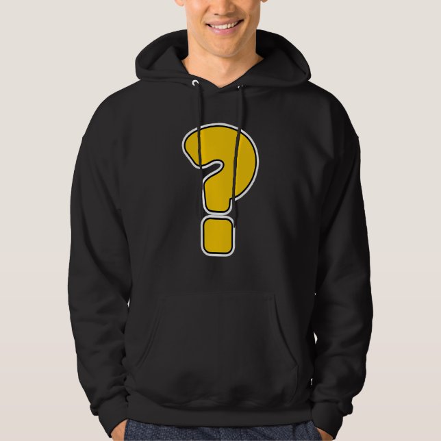 Sudadera Costumbre de eslóganes de signo de interrogación (Anverso)