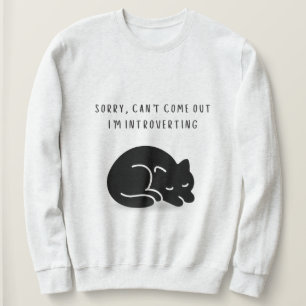 Sudadera Cota Personalizada Lo siento, estoy Gato Introvert