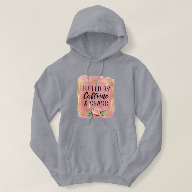 Sudadera Cotización Motivadora Con Diseño Floral (Diseño del anverso)