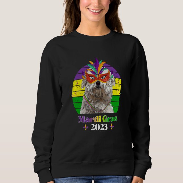 Sudadera Coton de Tulear Party Dog Mardi Gras 2023 (Anverso)