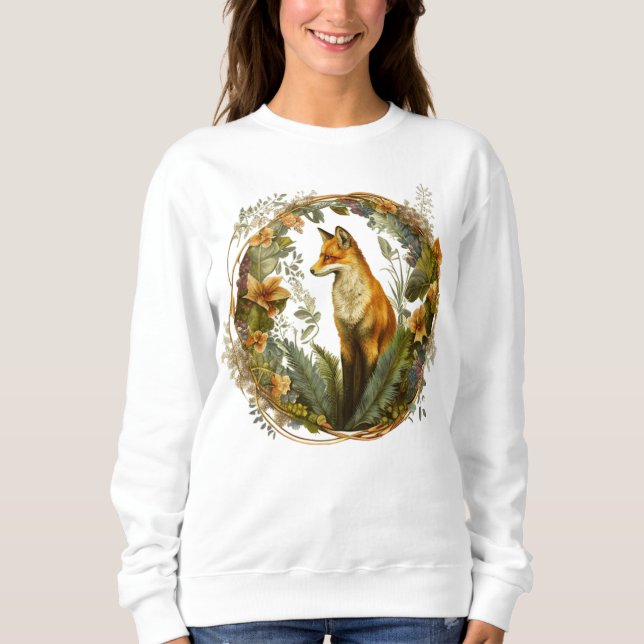 Sudadera Cottagecore Fox Vintage (Anverso)