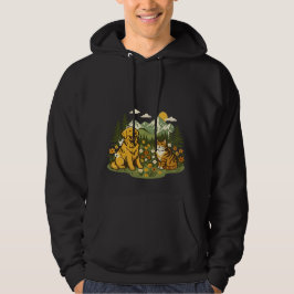 Sudadera Cottagecore Perro Gato Mejores Amigos Flor Silvest