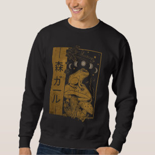 Sudadera Cottagecore Rana estética Musgo Moon Soft Grun