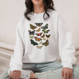 Sudadera Cottagecore Vintage Polillas Dark Academia