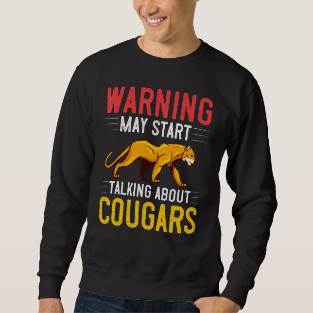 Sudadera Cougar Mountain Lion Animal Cat Head  Cute Wildcat (Anverso)