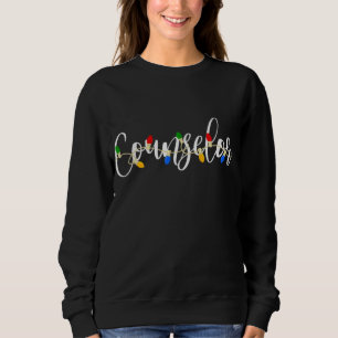 Sudadera Counselor Christmas Lights School Counselor Merry