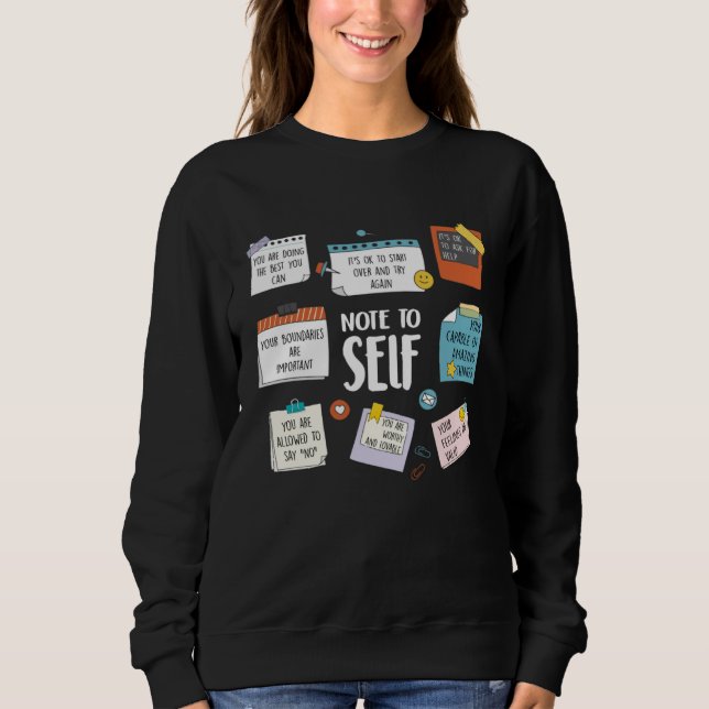 Sudadera Counselor Note To Self Mental Health School Psycho (Anverso)