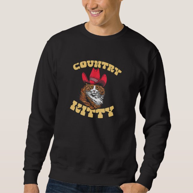Sudadera Country Kitty  Country Cowgirl Cat Western Vibe (Anverso)