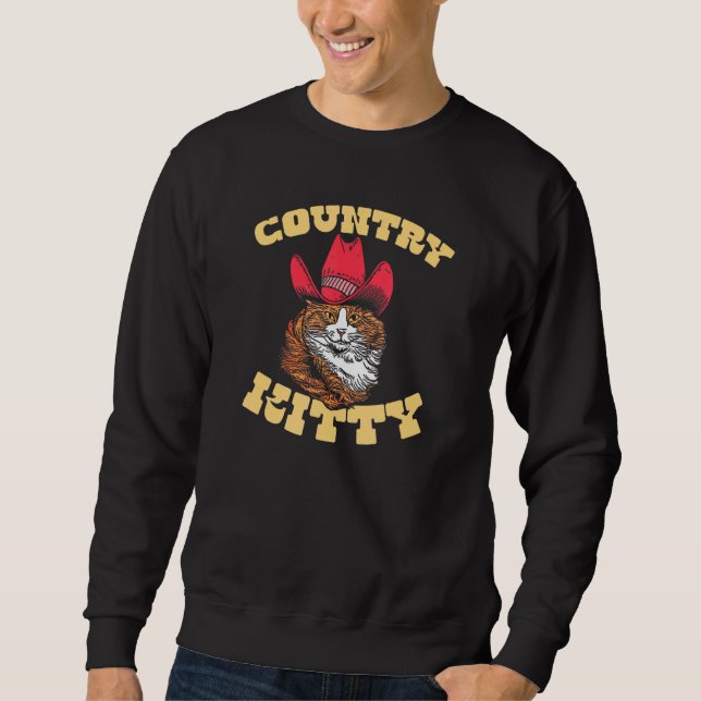 Sudadera Country Kitty  Country Cowgirl Cat Western Vibe 1 (Anverso)