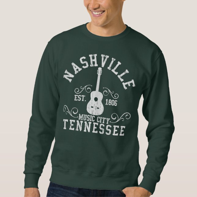 Sudadera Country Music City Nashville Guitar Tennessee (Anverso)