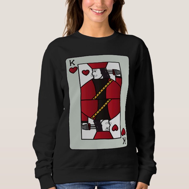 Sudadera Couple King of Heart Card Valentines  Pair (Anverso)