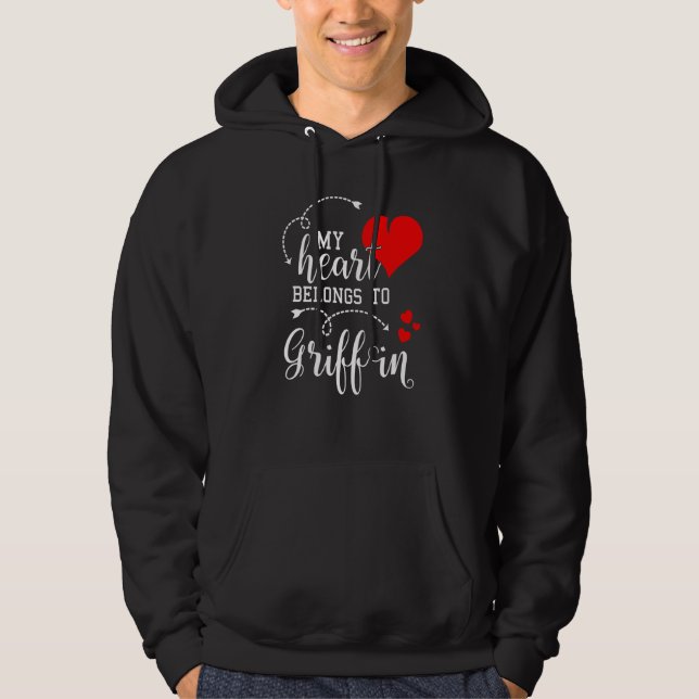 Sudadera Couples Matching My Heart Belong to Griffin My Lov (Anverso)