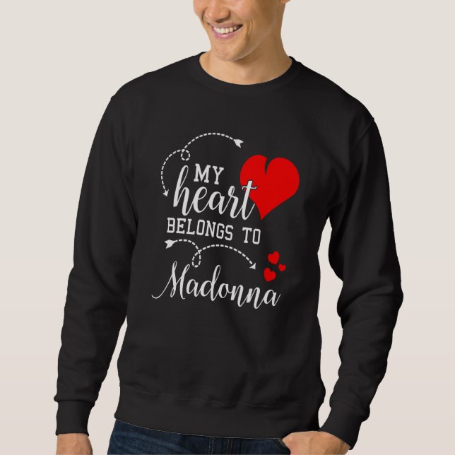 Sudadera Couples Matching My Heart Belong to Madonna My Lov (Anverso)