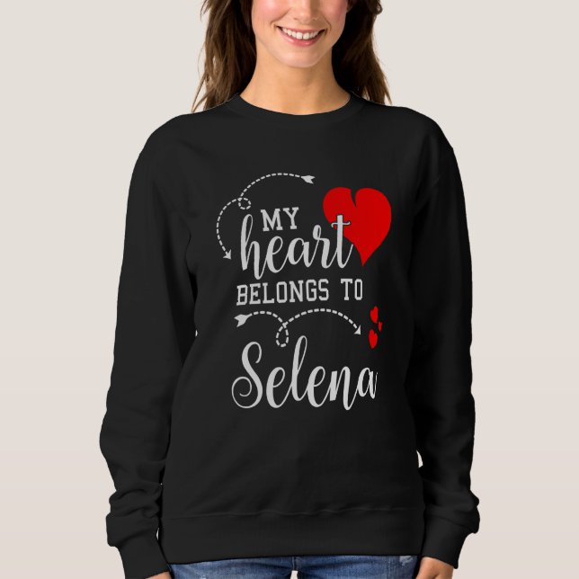 Sudadera Couples Matching My Heart Belong to Selena My Love (Anverso)