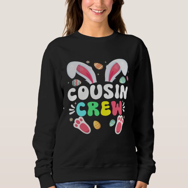 Sudadera Cousin Crew Easter Bunny Family Matching Toddler B (Anverso)