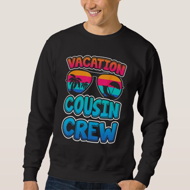 Sudadera Cousin Crew Family Summer Vacation Retro Apparel F (Anverso)