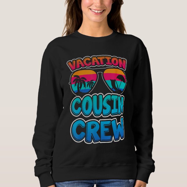 Sudadera Cousin Crew Family Summer Vacation Retro Apparel F (Anverso)