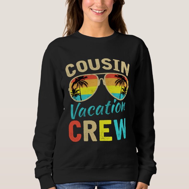 Sudadera Cousin Crew Family Vacation Summer Vacation Beach  (Anverso)