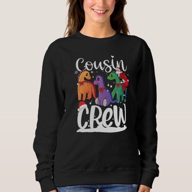 Sudadera Cousin crew for Kids Boys Girls of rex Dinosaur Ch (Anverso)