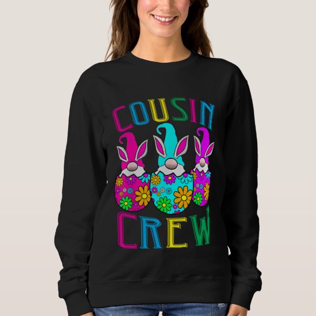 Sudadera Cousin Crew Gonmes Love Cool Eggs Bunny Happy East (Anverso)