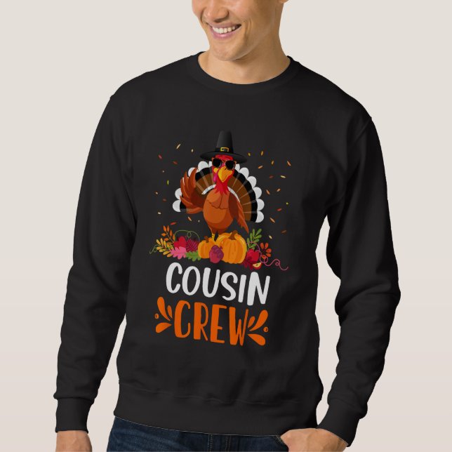 Sudadera Cousin Crew Turkey  Turkey Squad Thanksgiving Autu (Anverso)