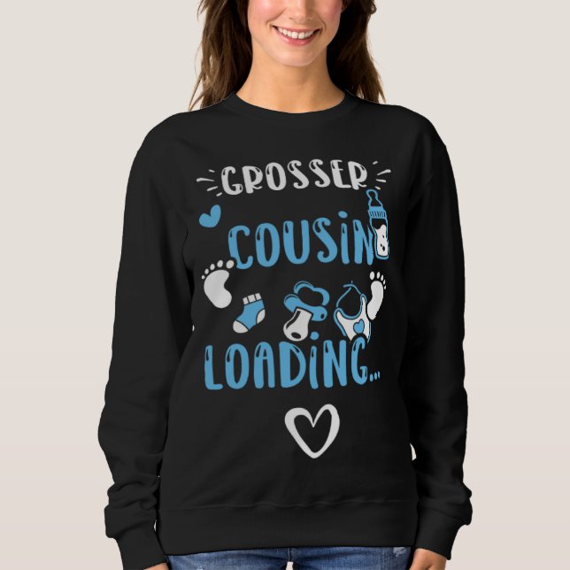 Sudadera Cousin Großer Cousin Loading   Baby Boy Sayings (Anverso)