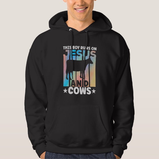 Sudadera Cow Apparel Farmer Cows Lover for Boys (Anverso)