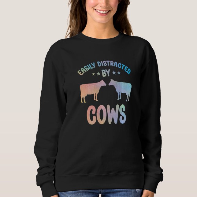 Sudadera Cow Apparel Farmer Cows Lover for Women & Kids Pre (Anverso)