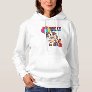 Sudadera Cow Birday Balloon Thatleman Farmer Cute B