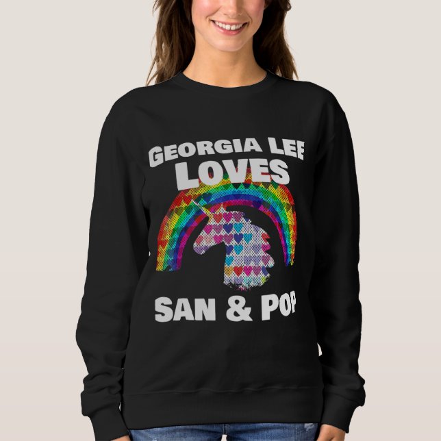 Sudadera Cow Bone Hill Georgia Lee ama a San Pop (Anverso)