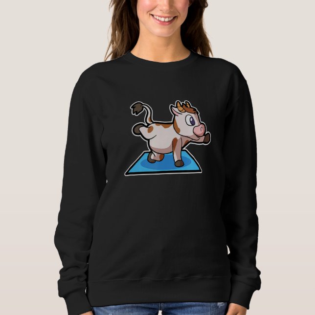 Sudadera Cow Calf Yoga Poses Sport Gymnastics Ohm Heartbeat (Anverso)