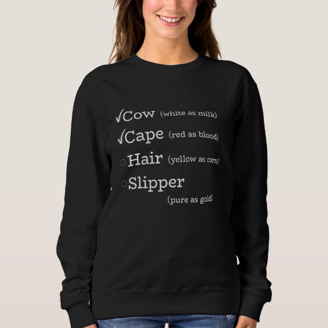 Sudadera Cow Cape Hair Slipper Musical Theatre Tee (Anverso)