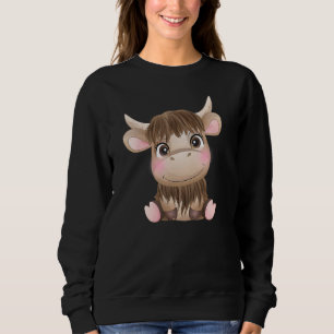 Sudadera Cow Cute Cow Cow, bebé de Escocia