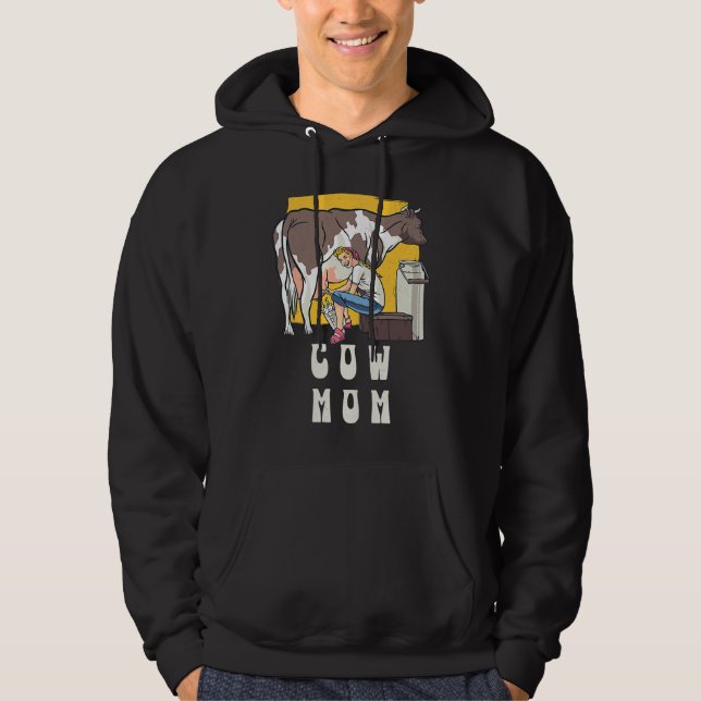 Sudadera Cow Mom  Farmer Scottish Highland Cows Cowgirl Boy (Anverso)