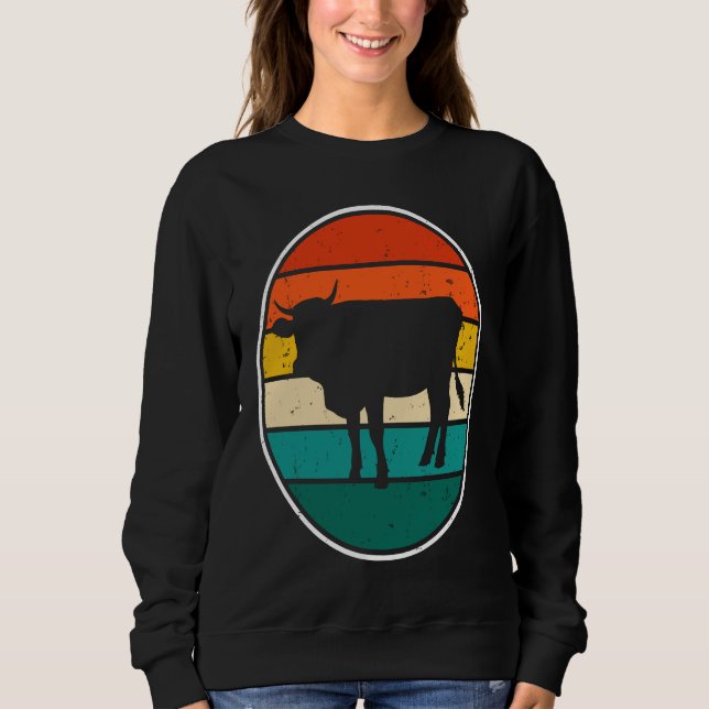 Sudadera Cow Sunset Vintage (Anverso)