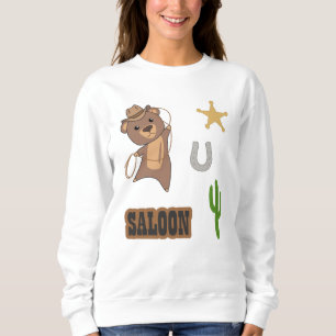 Sudadera Cowboy Bear Saloon Western Stickerset
