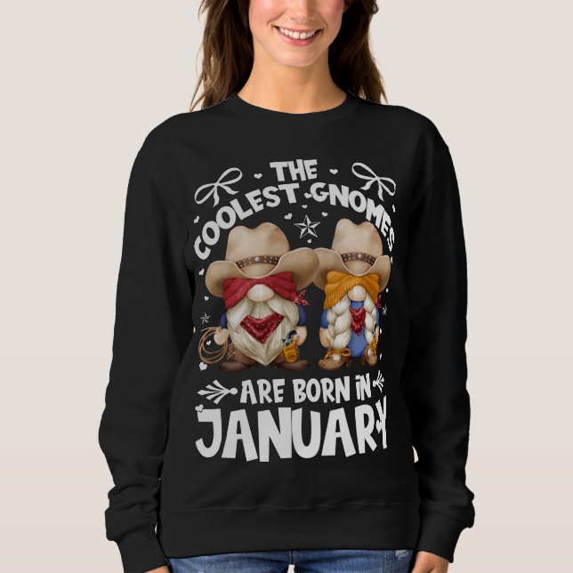 Sudadera Cowboy Gnomes De Cumpleaños Para Las Chicas Vaquer (Anverso)