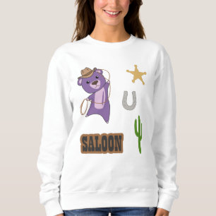 Sudadera Cowboy Purple Cute Bear Saloon Western