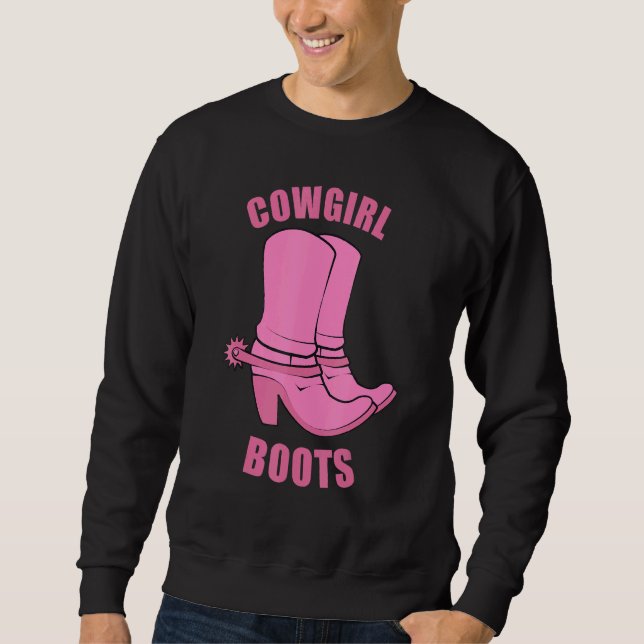Sudadera Cowgirl Boots Country Horse Rodeo Princesa Occiden (Anverso)