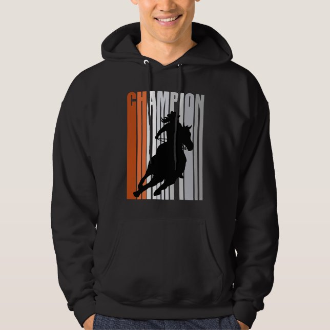 Sudadera Cowgirl Champion Horse Riding Barrel Racing Woman  (Anverso)