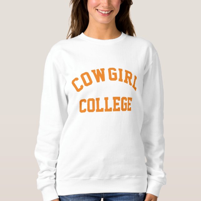 Sudadera Cowgirl College Sweatshirt (Anverso)