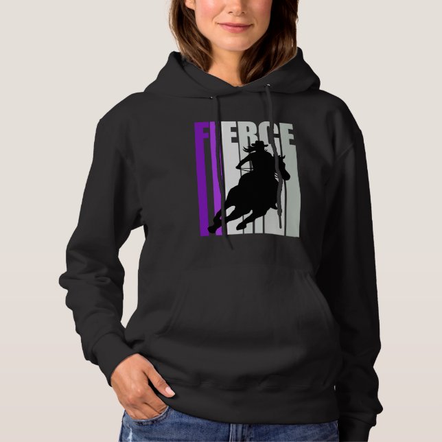 Sudadera Cowgirl Purple Fierce Motivational Western Theme S (Anverso)