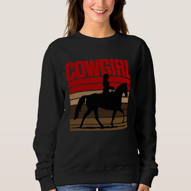 Sudadera Cowgirl Rodeo Horse Country Graphic for Women and  (Anverso)