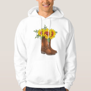 Sudadera Cowgirl Shirt Sunflower Boots Rodeo País Mus