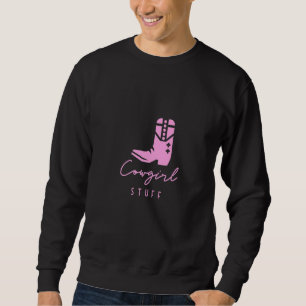 Sudadera Cowgirl Stuts Womens Pink Boots Country Western Fu