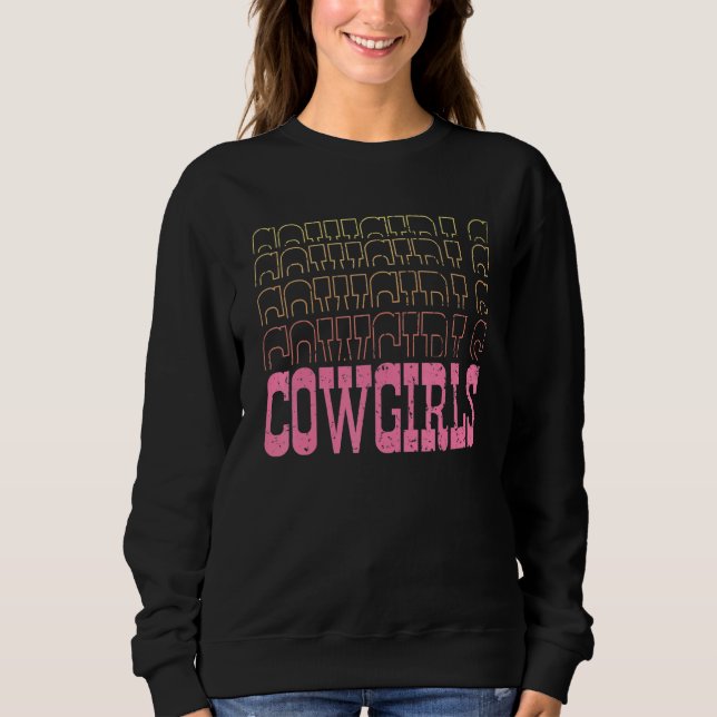 Sudadera Cowgirls Pink Western Cowgirls Rodeo (Anverso)