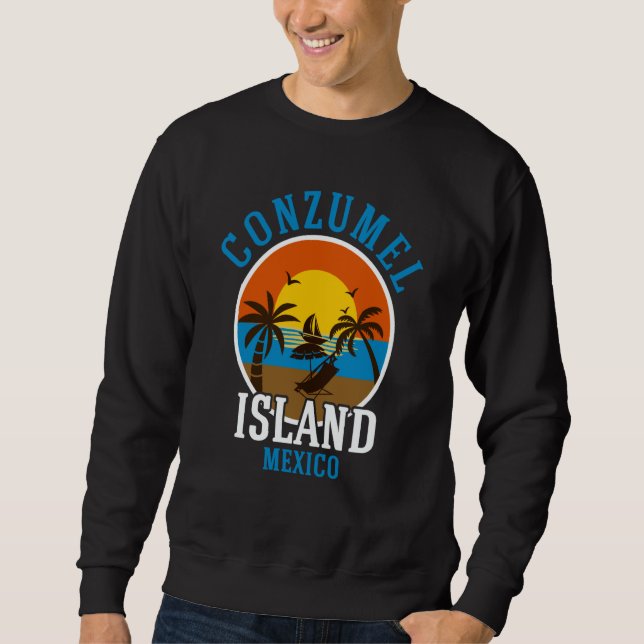 Sudadera Cozumel Mexico Beaches Retro Cool Distressed Graph (Anverso)